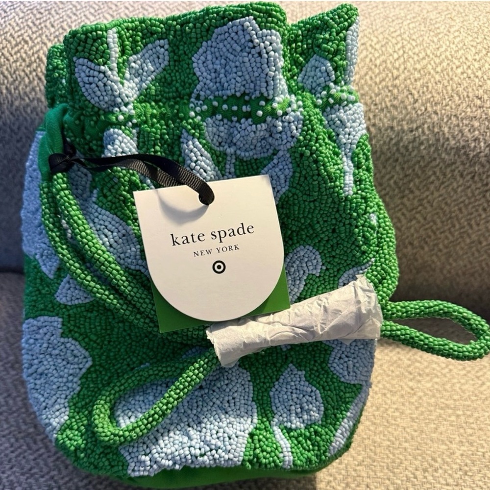 Kate Spade Green and Blue Beaded Mini Bag